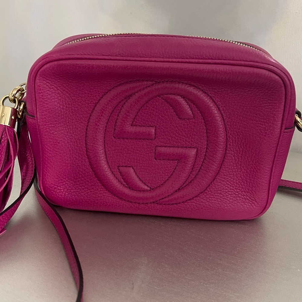Gucci Pink Leather Crossbody Bag